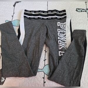 PINK Victoria's Secret Charcoal and Black Leggings